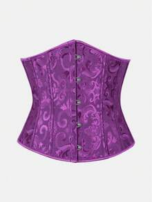 复古宫廷风多色提花束腰带，前扣式鱼骨强力塑形，适合万圣节、派对、婚礼、复古装扮 - 彩色 - 查看 84