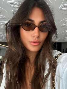 نظارة نسائية عصرية بإطار كامل مناسبة للخريف/الشتاء، نظارة بيضاوية رجعية أنيقة، مناسبة للرحلات العائلية والخروجات والشاطئ ومهرجانات الموسيقى والاكسسوارات اليومية الأنيقة - بودنغ التوفو وشرائح الشاي - مشاهدة 2