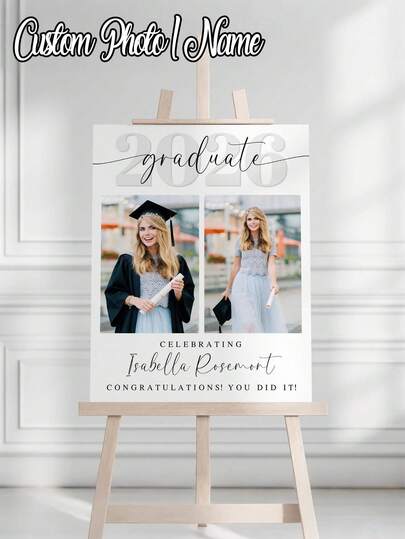 1 cái - Áp phích tốt nghiệp tùy chỉnh, Biển chào mừng tiệc tốt nghiệp kèm ảnh, Áp phích chào mừng tốt nghiệp tối giản, Mẫu logo chào mừng tiệc tốt nghiệp chủ đề hoa dại, Logo chào mừng ảnh tốt nghiệp phong cách Bohemian. Phông nền tiệc tốt nghiệp, Mẫu logo chào mừng tiệc tốt nghiệp, Áp phích chào mừng tốt nghiệp.