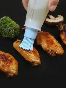 3pcs High Temperature Resistant, Silicone Oil Brush With Bottle, Kitchen Pancake Oil Brush, Barbecue Brush Without Shedding Hair - Multicolor - View 9