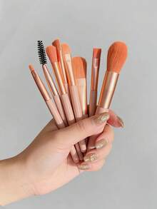 12pcs Makeup Brush Set, Includes Makeup Sponge, Foundation Brush, Eyeshadow Brush, Eyebrow Brush, Powder Brush, Blush Brush, Concealer Brush, Highlighter Brush, Suitable For Daily Facial Makeup - Multicolor - View 3