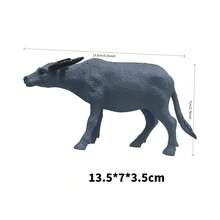 2pcs Miniature Farm Animal Realistic Model, Cow, Sheep, Duck, Puppy, Piglet Figurines - Multicolor - View 3