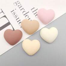 5/10pcs Brown Heart-Shaped Resin Fridge Magnets, Cute Room Decor, Suitable For Holiday Decoration, Kitchen Decor, Home Decor, College Dorm Essentials - Multicolor - View 5