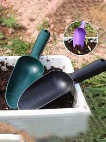 Thick Plastic Garden Trowel, Succulent Soil Shovel, Balcony Vegetable Digging Spade, Gardening Flower Planting, Soil Loosening Tool - Multicolor - View 5