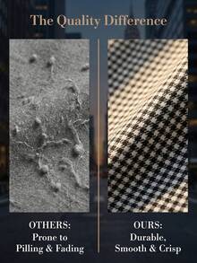 女士新款轻薄格纹套装，定制外套搭配阔腿裤，优雅时尚两件套办公服饰 - 黑色 - 查看 7