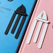 Marcapáginas de vela impreso en 3D, un imprescindible para los amantes de los libros, con un diseño de clip de página minimalista, accesorio de escritorio de moda, regalo de lectura, adecuado para novelas, libros de texto y cuadernos, hermosa decoración de libros para el hogar y la oficina, y regalo del Día de la Madre - Multicolor - Ver 1