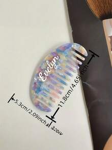 Personalized Wooden Comb,Custom Name/Text Engraving,Elegant Wedding Favor,Adorned With A White Bow,Custom Acrylic Design Hair Comb,Stylish Accessory,Ideal For Weddings, Parties, Hair Care, Party Favors, Bridesmaids, Birthdays, And Mother'S Day Gifts - Multicolor - View 9