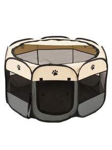 1个可折叠宠物猫/狗防抓透气帐篷笼，宠物屋 - 灰色 - 查看 4