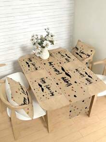 Bộ khăn trải bàn kiểu Ngày của Cha (1/4/5/6/7 món), Bộ trang trí nhà cửa, Bộ trang trí phòng khách, Bộ trang trí phòng ngủ, Bộ trang trí phòng ăn, Chất liệu giả vải lanh, Nhiều kích cỡ, Trang trí bàn ăn, Khăn trang trí lò sưởi, Tấm lót chén đĩa, Đế lót ly, Trang trí nhà cửa - Nhiều màu - Xem 2