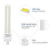 Aigostar Bombilla PLC 2U, Tubo de 15 W, Maiz G24d-3, 2 Pines, Luz fría 6500K, 1610Lm, Pack de 5, No regulable - 15 W - Ver 3