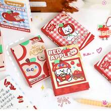 Bộ sổ tay mini A7 siêu dễ thương chủ đề Chó và Táo Đỏ. Được làm từ giấy chất lượng cao và có thiết kế bìa cứng bằng da PU cao cấp, những cuốn sổ này được chế tạo để chịu được việc sử dụng hàng ngày. Phong cách Kawaii, với hình ảnh quả táo đỏ tươi và những chú chó hoạt hình đáng yêu, chắc chắn sẽ chiếm được trái tim của những người yêu động vật và những người hâm mộ văn phòng phẩm dễ thương. - Một cỡ - Xem 2