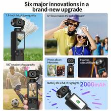 1.9-Inch High Definition Video Recorder, Portable Video Recorder, Handheld POV Pocket Gimbal Camera, 2.5K Stabilized 180° Rotatable Lens Camcorder, Body Cam, USB-C Charging, 1.9-Inch CMOS Sensor, Ideal For Video Recording And Capturing Life Moments, Great Gift For Students - View 5