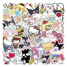 SANRIO 100张/套 可爱卡哇伊防水乙烯基动漫贴纸 趣味猫咪卡通贴纸 笔记本电脑装饰防水贴纸（部分图案随机） 圣诞节 圣诞礼物 游戏 圣诞装饰 热门礼物 男士礼物 游戏 派对游戏 动漫人物 微缩模型 小玩意 - 彩色 - 查看 1