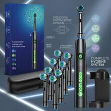 3 Cleaning Modes Electric Toothbrush, Rechargeable Soft Bristle Dental Cleaner - Multicolor - View 3