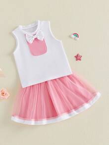 Baby Girls Tank Top Co-Ords - 粉色 - 查看 4