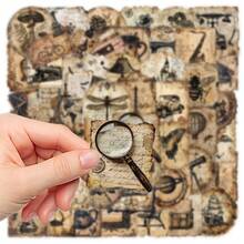 SCXXBSW 50 Pcs Creative Vintage Label PET Transparent Stickers, DIY Cartoon Stickers Suitable For Decorating Mobile Phones, Computers, Notebooks, Suitcases And Other Items. - Multicolor - View 4
