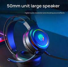 HP Headset Gaming H100: Efek pencahayaan RGB dinamis multi-warna, pengalaman audio yang imersif, mikrofon peredam kebisingan yang jernih, ikat kepala adaptif, peralihan mode ganda, kompatibel dengan PC dan ponsel. - View 5