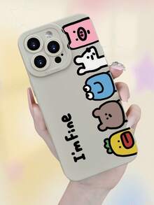 时尚、个性化、可爱卡通图案设计主题奢华防震时尚可爱手机壳，凸起摄像头保护，兼容 17/17Pro/17Pro Max、16、15、14、13、12、11 Plus/Pro Max 及系列，适合作为新年、复活节、愚人节、生日礼物送给女朋友、男朋友、朋友或自己。 - 白色 - 查看 3