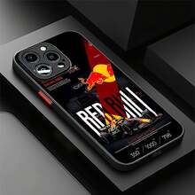 Funda para teléfono Red Bull Racing RB20 de Fórmula Uno. Compatible con fundas para teléfonos :  17,  16 Pro Max,  15 Pro Max,  13 y  12. Fabricada en material TPU, cómoda al tacto y que proporciona protección contra golpes y caídas. Un gran regalo para aficionados a las carreras, familiares, amigos y ocasiones especiales. - Negro - Ver 1