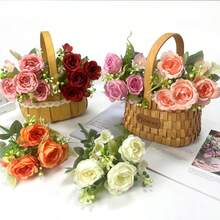 1 Bó hoa giả gồm hoa hồng, hoa baby's breath và hoa cẩm tú cầu, kết hợp với lá Monstera nhiệt đới, trang trí hoa sống động như thật, thích hợp cho nhà cửa, phông nền đám cưới, trang trí bàn tiệc và nhiều hơn nữa. - trắng - Xem 5