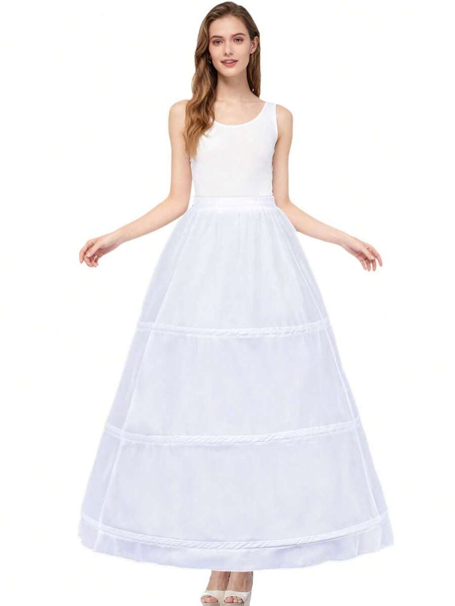 Wedding Crinoline Wedding Petticoat For Cosplay Banquet Performance Evening Prom - White - View 1