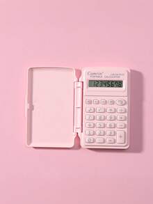 tonxiyuemu 1 pieza Calculadora con tapa abatible de color caramelo, material ABS, botones de silicona, Body delgado de solo 1 cm, calculadora científica mini, uso de alta calidad para estudiantes/oficina, portátil (incluye pegatinas), vuelta al colegio - Una pieza - Ver 13