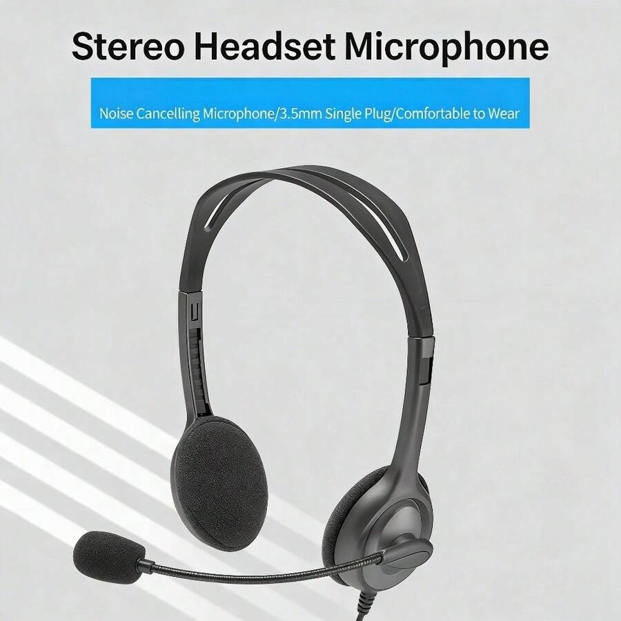 Logitech H111 Stereo Headphones With Microphone, 3.5mm Wired Headset, Suitable For Customer Service And Call Center - View 1