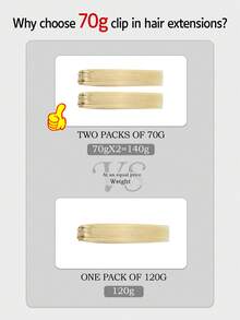 Tóc nối kẹp SUYYA 14 inch làm từ tóc người Remy tự nhiên, màu vàng bạch kim, tóc thật thẳng mượt, dành cho nữ. - S613 - Xem 6