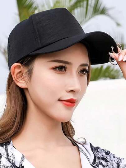 1 ชิ้น, หมวกเบสบอลฤดูร้อนใหม่สำหรับผู้หญิงและผู้ชาย, หมวกห่วงแขวน, หมวกกันแดดลำลอง, หมวกกันแดดกีฬากลางแจ้งที่ทันสมัยและหลากหลาย, สีขาว, สีแดง, นักเรียนเดินทาง, หมวกเบสบอลปักตัวอักษรหลายฟังก์ชัน, หมวกกันแดดเดินป่าระบายอากาศสำหรับฤดูร้อนทุกวัน, หมวกกันแดดคู่รักชายหาด, หมวกเบสบอล, หมวกคนขับรถบรรทุกแบบลำลอง