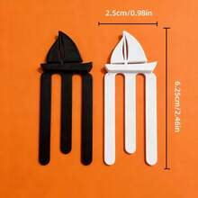 Marcapáginas de vela impreso en 3D, un imprescindible para los amantes de los libros, con un diseño de clip de página minimalista, accesorio de escritorio de moda, regalo de lectura, adecuado para novelas, libros de texto y cuadernos, hermosa decoración de libros para el hogar y la oficina, y regalo del Día de la Madre - Multicolor - Ver 3