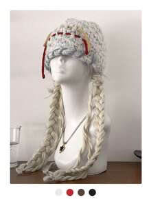 Mũ len beanie thiết kế độc đáo với đường khâu tương phản, mũ len móc thủ công hình quả bí ngô, mũ len giữ ấm tôn dáng khuôn mặt nhỏ nhắn, mũ len vành cuộn, mũ tai bèo đa năng mới dành cho nữ, thích hợp cho mùa xuân/hè, đi biển, nghỉ mát. - Nhiều màu - Xem 10