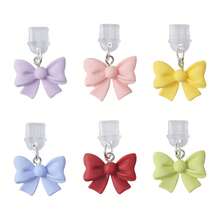 6 nút chặn bụi hình nơ đa năng dùng cho điện thoại thông minh Android & iOS - Bộ 6 chiếc, nhiều màu - Xem 8