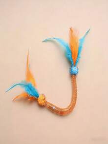 3件套猫玩具套装，逗猫棒，弹力绳，猫咪，羽毛，磨牙器，放松工具，猫咪用品 - 查看 6