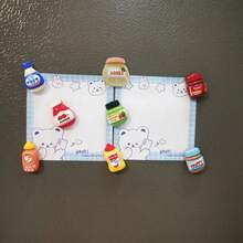 8pcs Cartoon Cooking Food Sauce Fridge Magnets, DIY Fridge Stickers For Living Room, Kitchen, Office, Small Gift For Family, Classmates, Female & Male Friends - 8Pcs - View 5