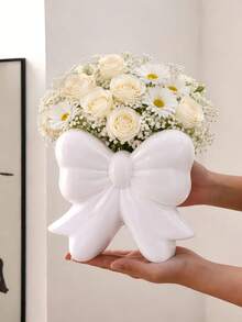 1pc/2pcs Bow Shaped Flower Pot, Outdoor Gardening Decor Planter, Creative Greenery Container, Mother's Day Gift, Suitable For Living Room, Desk, Balcony And Garden Decoration - Bow - View 5