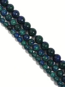 1 brin de perles de pierre précieuse agate de turquoise de phénix naturel de 6/8/10 mm rondes, convient pour la fabrication de bijoux, bracelets et colliers DIY - Multicolore - Voir 10