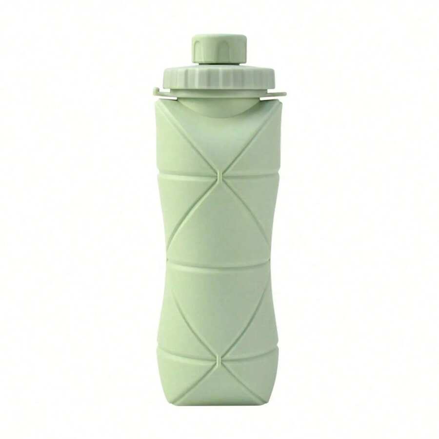 Outdoor Portable Water Cup Artifact! 600ml Foldable Silicone Cup, Easily Put In Your Pocket Foldable Water Cup Silicone Portable 600ml Outdoor Travel Sports Compressed Water Bottle Creative Casual Cup - Green - View 1