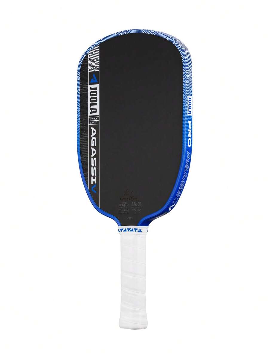 JOOLA Pro V Power Pickleball Paddle 16mm, Co-Branded Racket With Raw Carbon Fiber Textured Surface, Reinforced Frame & Power Core, Excellent Control, Lightweight Design - Agassi - View 1
