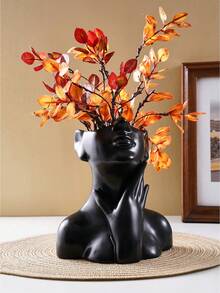 1 chiếc bình hoa điêu khắc nửa người theo phong cách tối giản, bình hoa hiện đại sáng tạo với thiết kế bàn tay chạm vào cổ bình. - Chạm vào mặt bằng một tay - Xem 4