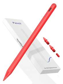 Bút cảm ứng dung lượng 90mAh với chức năng chống chạm lòng bàn tay và cảm biến độ nghiêng, tương thích với iPad thế hệ thứ 10 10.9" 2022, Air4/5/6/M4, A16 thế hệ thứ 11 2025, Air 11" & 13" (M3/M2), Pro 11"/12.9" - Màu đỏ - Đỏ - Xem 10