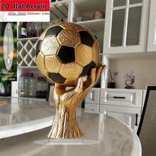 2D Flat Design Creative Football Decor, L-Shaped Acrylic Design. Suitable For Home, Countryside House, Living Room, Bedroom, Shop And Office. A Great Gift For Holidays And Various Occasions. - Multicolor - View 1