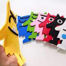 hoojojo 7pcs Felt Emotion Monster Hand Puppets - Interactive Storytelling Puppets - Emotion & Color Recognition - Perfect Gift - Multicolor - View 7