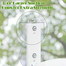Keny Foldable Cat Window Perch With 4 Larger Suction Cups, Cordless Window Bed With Reversible Cover For Cats Inside, White - ColorA - View 3