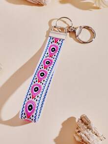 1 móc khóa hợp kim kẽm, móc khóa thêu nhiều màu, móc khóa, phụ kiện túi xách, quà tặng cho nữ, móc khóa dây đeo dệt, phụ kiện móc khóa, móc khóa đeo cổ tay, móc khóa dây đeo dệt in họa tiết, móc khóa xe hơi nữ, móc khóa phụ kiện túi xách nữ, móc khóa đa năng, móc khóa thời trang nữ (Do sự khác biệt về góc chụp và ánh sáng, có thể có sự khác biệt nhỏ về màu sắc, vui lòng tham khảo sản phẩm thực tế.) - Nhiều màu - Xem 5
