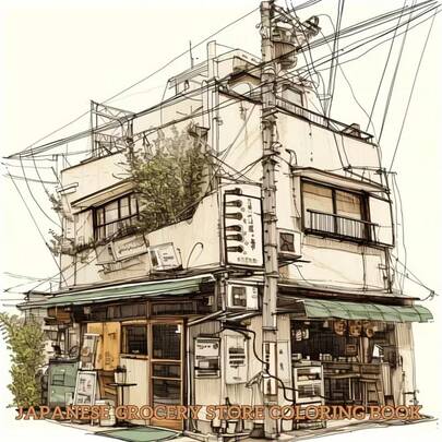 1 Cuốn Sách Tô Màu Phong Cách Đường Phố Nhật Bản, Mô tả các Cảnh Cửa Hàng Cũ Tokyo, Cửa Hàng Tạp Hóa Nhật Bản, Quán Cà Phê và các Khung Cảnh Đường Phố Sống Động khác, Sách Tô Màu Giúp Giảm Căng Thẳng và Thư Giãn Với Đường Nét Rõ Ràng và Họa Tiết Tinh Tế, Thích Hợp Cho Thư Giãn Tại Nhà, Sáng Tạo Nghệ Thuật, Gắn Kết Cha Mẹ Con Cái, Giải Trí Khi Đi Du Lịch, Một Món Quà Hoàn Hảo Cho Gia Đình và Bạn Bè, Lý Tưởng Cho Các Ngày Lễ Như Lễ Phục Sinh, Halloween, Ngày của Mẹ, Giáng Sinh và Các Buổi Tụ Họp Khác.