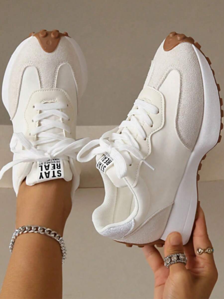 Women's Casual Sports Shoes, Lightweight Non-Slip Fitness Running Shoes, Tennis Shoes, Sneakers - Trắng 1 - Xem 1