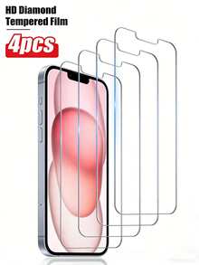 Tempered Phone Screen Protector 4pcs Ultra-Clear Tempered Glass Screen Protector, High Definition High Hardness Material Anti-Scratch Anti-Drop, Waterproof Anti-Fingerprint, Easy Installation, Suitable For IPhone 17 Pro Max/17 Pro/17 Air/17/16e/16 Pro Max/16 Pro/16 Plus/16/15 Pro Max/15 Pro/15 Plus/15/14/13/12 And Other Models, Essential For Daily Office And Home Use Phone Screen Protection, Anti-Shock Anti-Drop Anti-Scratch Mother's Day Gift - Clear - View 41