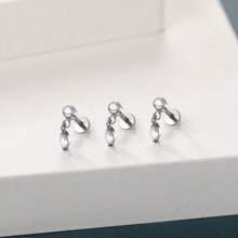 SWANJO 1pc Titanium 16G Marquise Dangle CZ Stud Tragus Cartilage Earring Flatback Helix Piercing Jewelry - TC131 - View 5