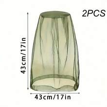 2个装特大号蚊帐带面罩 - 加厚防虫网,细密网眼,兼容帽子/头套,适合钓鱼、狩猎 - 预防西尼罗河病毒和寨卡病毒 - 黑绿相间(耐用面料) - 成人适用,设计透气性极佳 - 有效防护昆虫、蚊子、苍蝇、蚋 - 适用于大多数帽子 - 易于清洁和保养 - 露营、徒步旅行的理想之选 - 2PCS - 查看 7