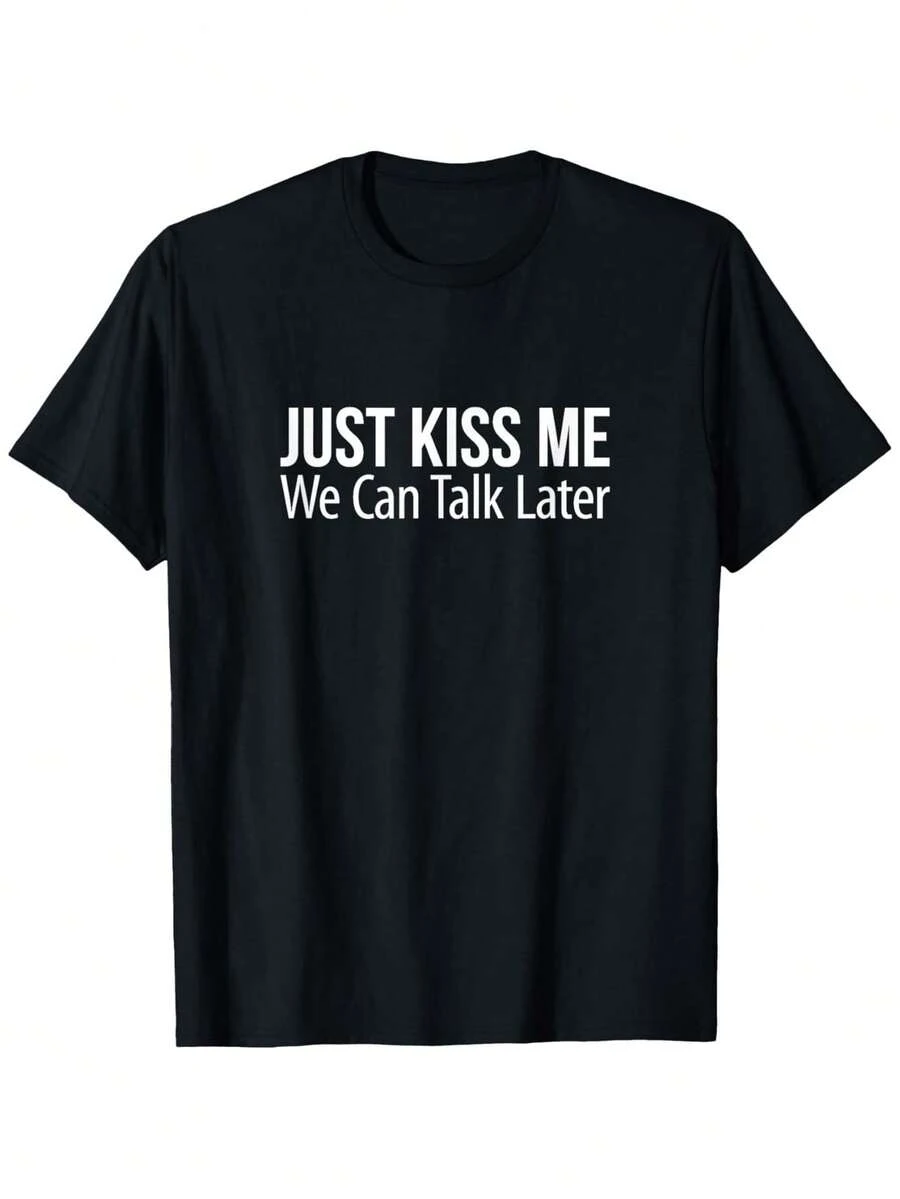 2026 " - We'll Talk Later" - T-Shirt, Unisex Casual Round-Neck Short-Sleeve T-Shirt, Suitable For All Seasons, Humorous T-Shirt, Casual T-Shirt, Slightly Stretchy, 100% Material, Available In Sizes S-XXXL Sommer Outfit Herren - 黑色 - 查看 1